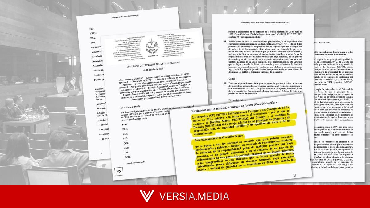 Lea aquí las sentencias del TJUE sobre la ley de Amnistía